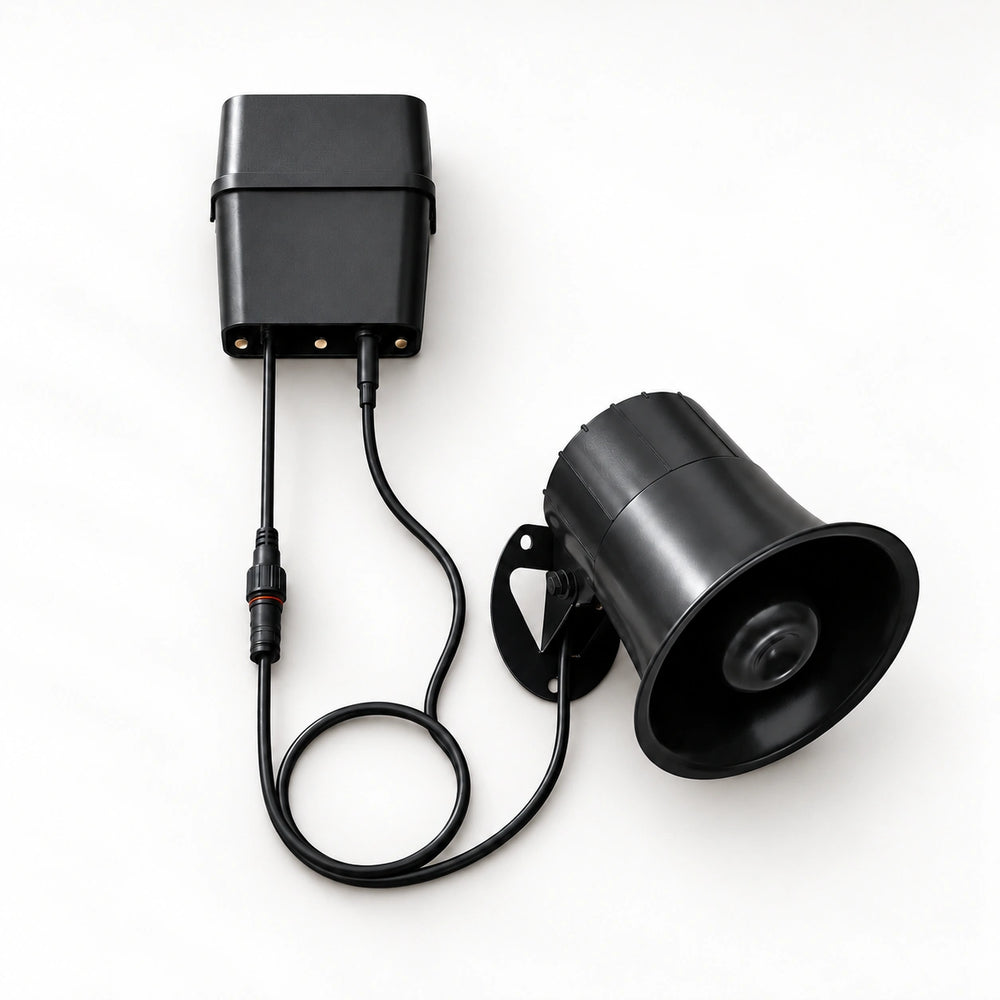 YoLink Outdoor Alarm Controller 2 & Siren Kit — arranged main components