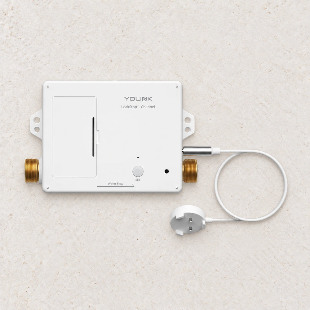 YoLink LeakStop 1-Channel Leak Detector — product-only photograph