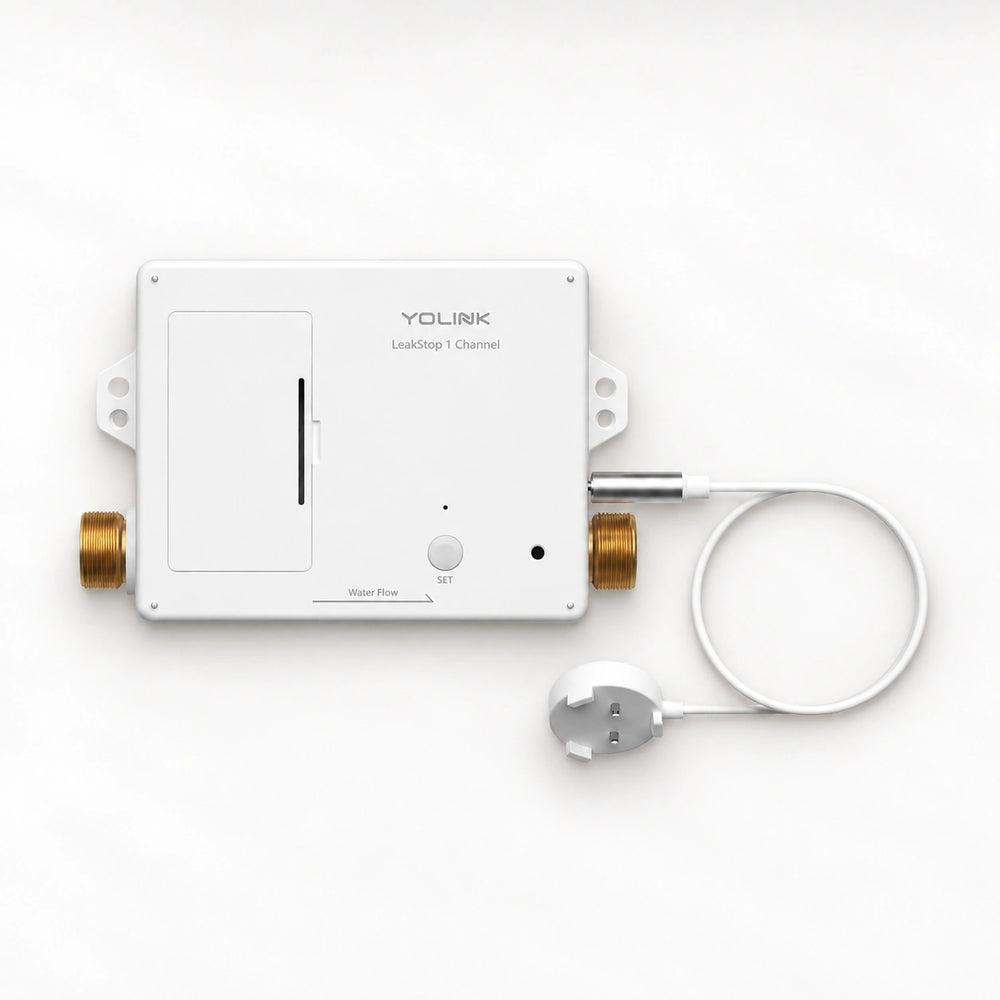 YoLink LeakStop 1-Channel Leak Detector — product-only photograph