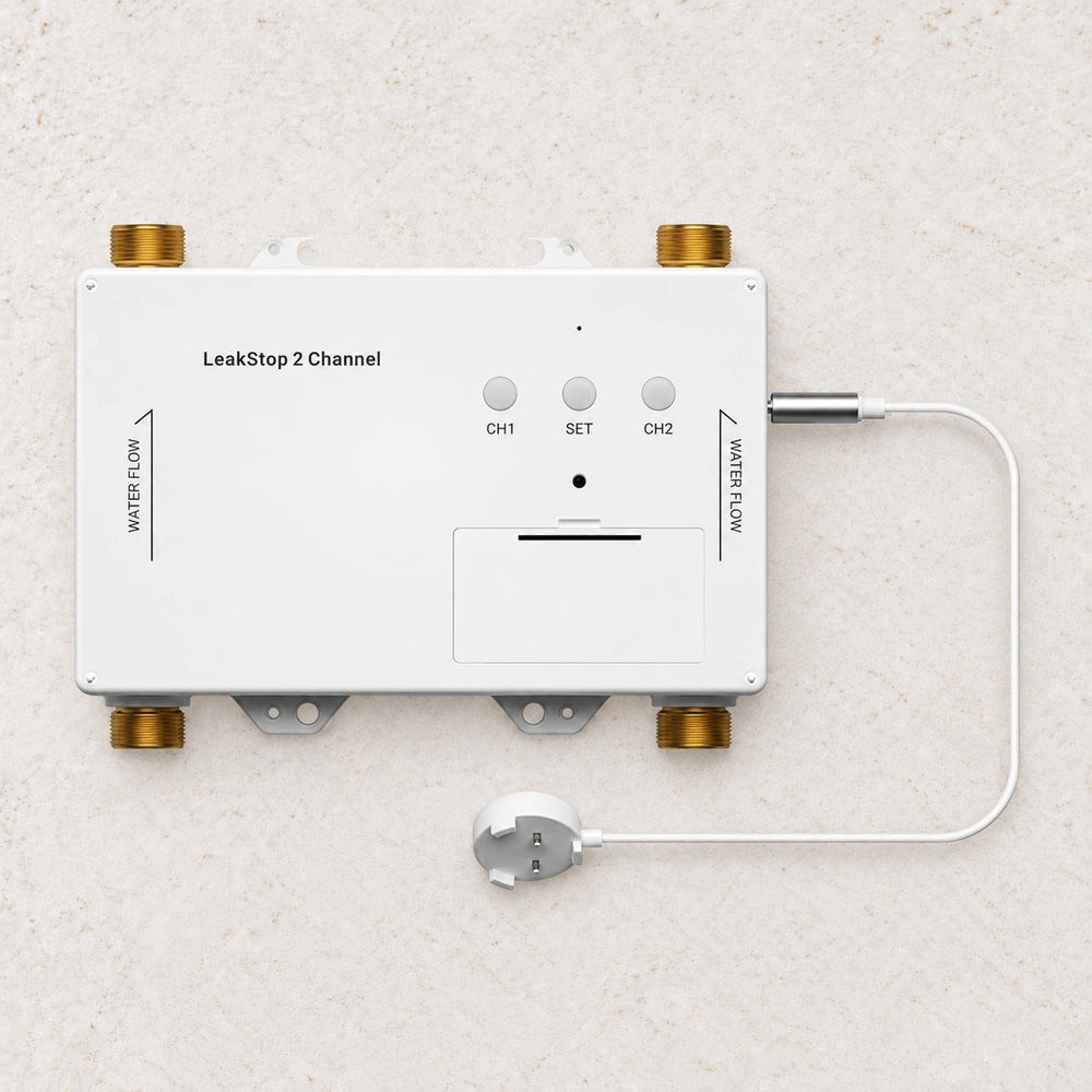 YoLink LeakStop 2-Channel Leak Detector — product-only photograph