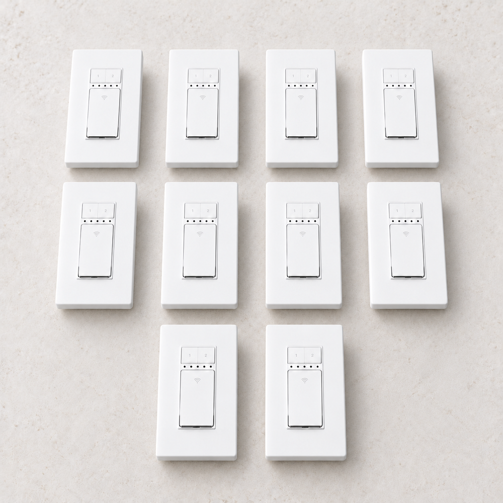 YoLink In-Wall Switch 2, 10-Pack — arranged main components