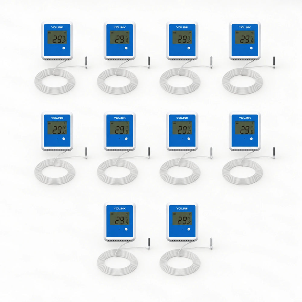 YoLink X3 Outdoor Temperature Sensor, 10-Pack — arranged main components