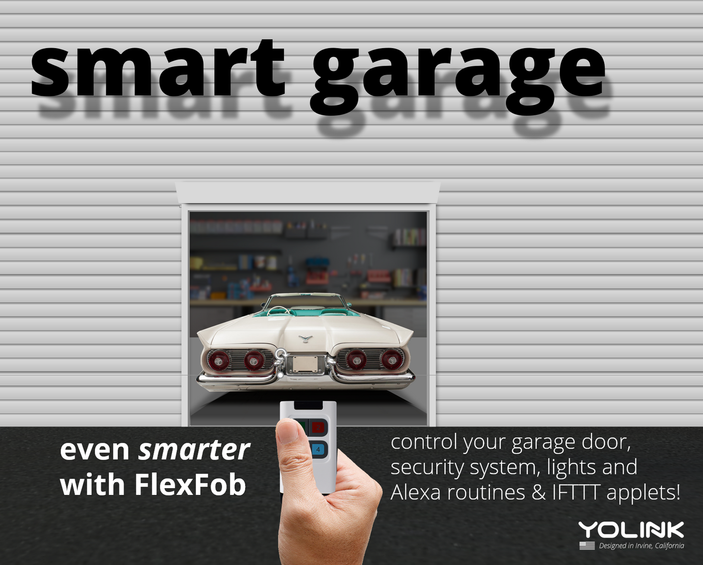 YoLink Smart Garage Door Kit 2 with Hub - YoLink Finger & Garage Door Sensor & YoLink Hub - YoLink