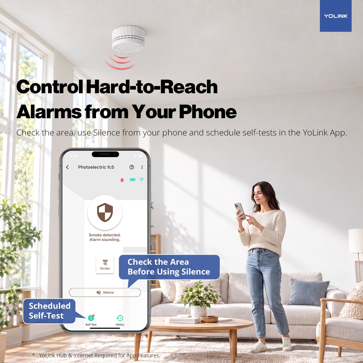 Photoelectric Smoke Alarm 5-Pack