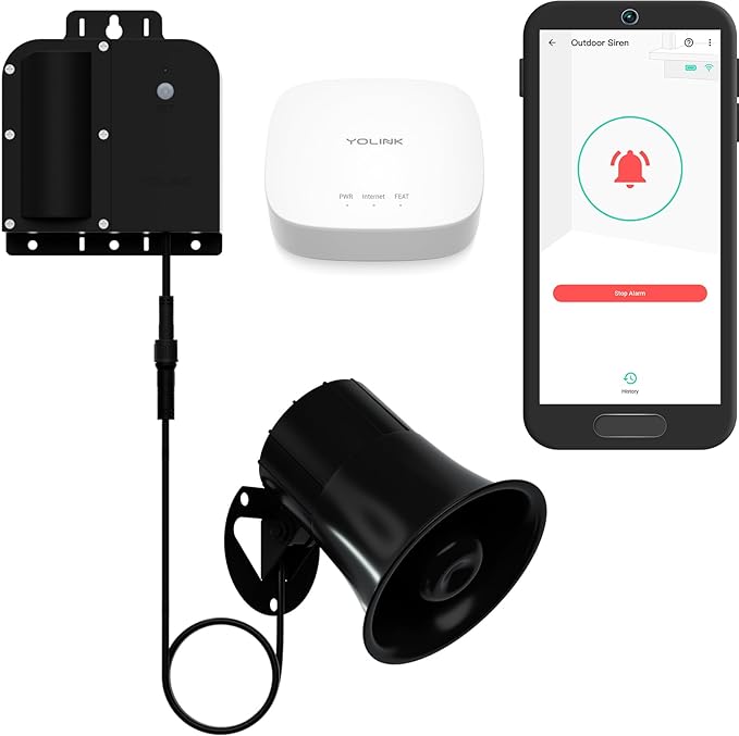 X3 Commercial Grade Smart Outdoor Alarm Controller & Siren Kit (130 decibel) (YoLink Hub REQUIRED)