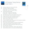 X3 Outdoor Temperature Sensor Model YS8014 
