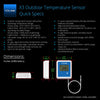 X3 Outdoor Temperature Sensor Quick Specs