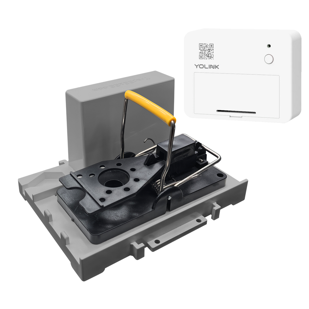 TrapEEzEE Smart mouse snap trap and vibration sensor.