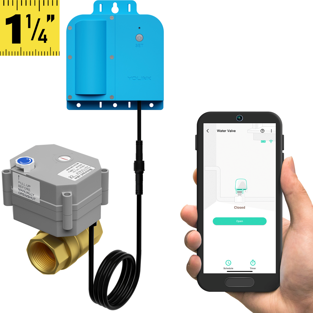 X3 Valve Controller & 1-1/4-Inch DN Series Brass Motorized Valve