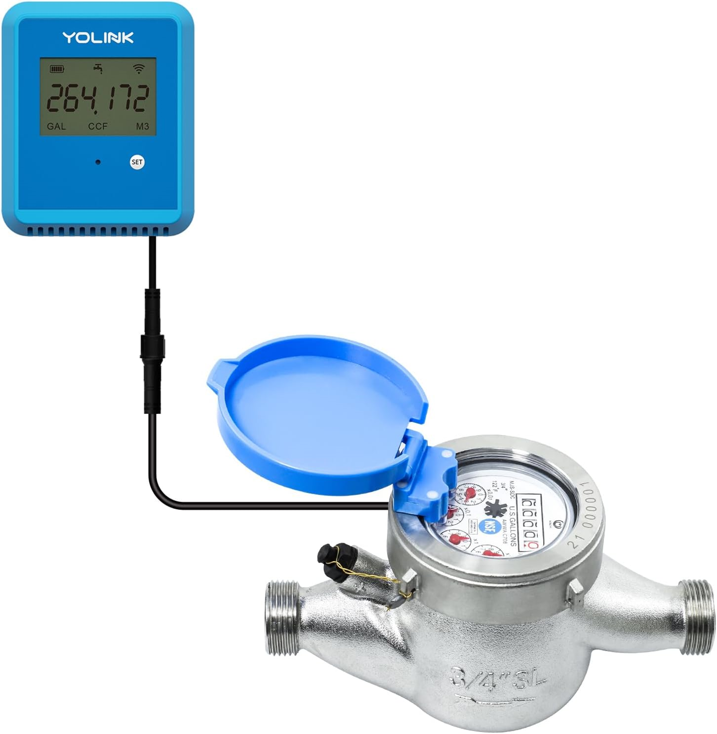 FlowSmart Meter: Water Flow Sensor, 1/2" Water Meter Kit