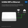 X3 hub supports 2.4GHz WiFi or Ethernet.