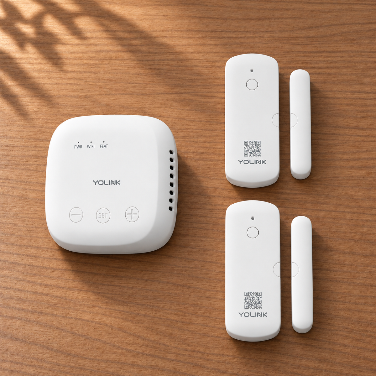 YoLink Door Sensor Starter Kit — arranged main components