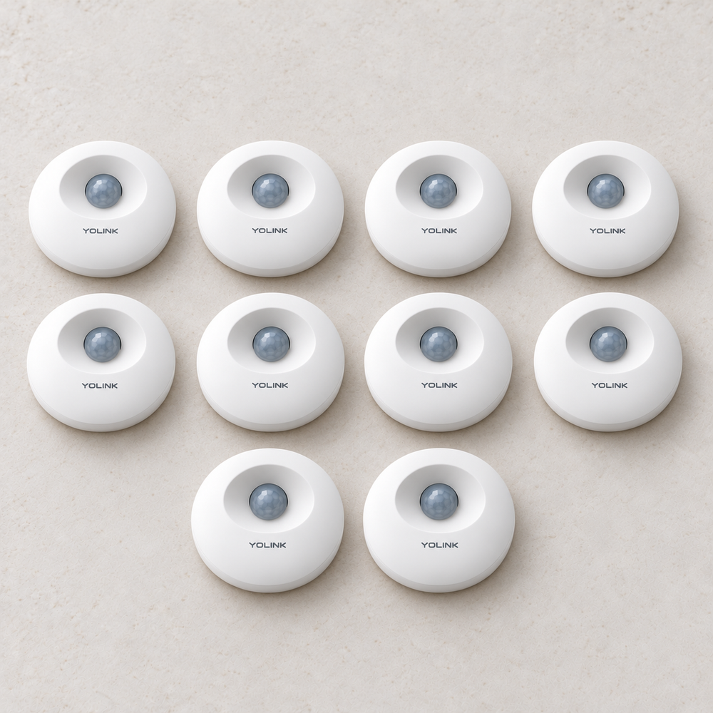YoLink Indoor Motion Sensor, 10-Pack — arranged main components