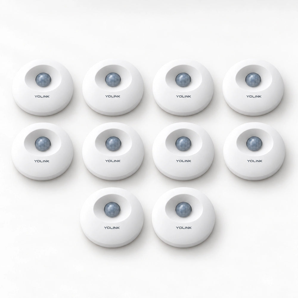 YoLink Indoor Motion Sensor, 10-Pack — arranged main components