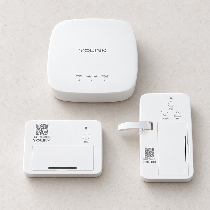 YoLink Garage Door Kit 2 — arranged main components