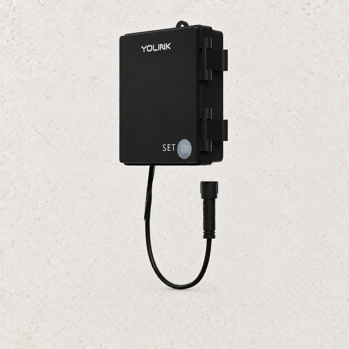 YoLink Water Valve Controller — arranged product-only photograph on a subtle white textured surface