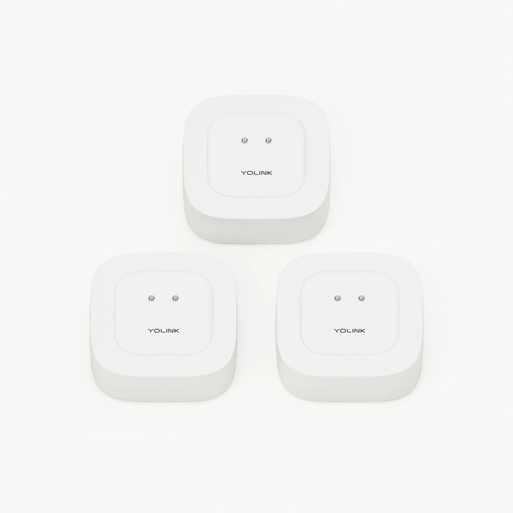 YoLink Water Leak Sensor 1, 3-Pack — arranged main components