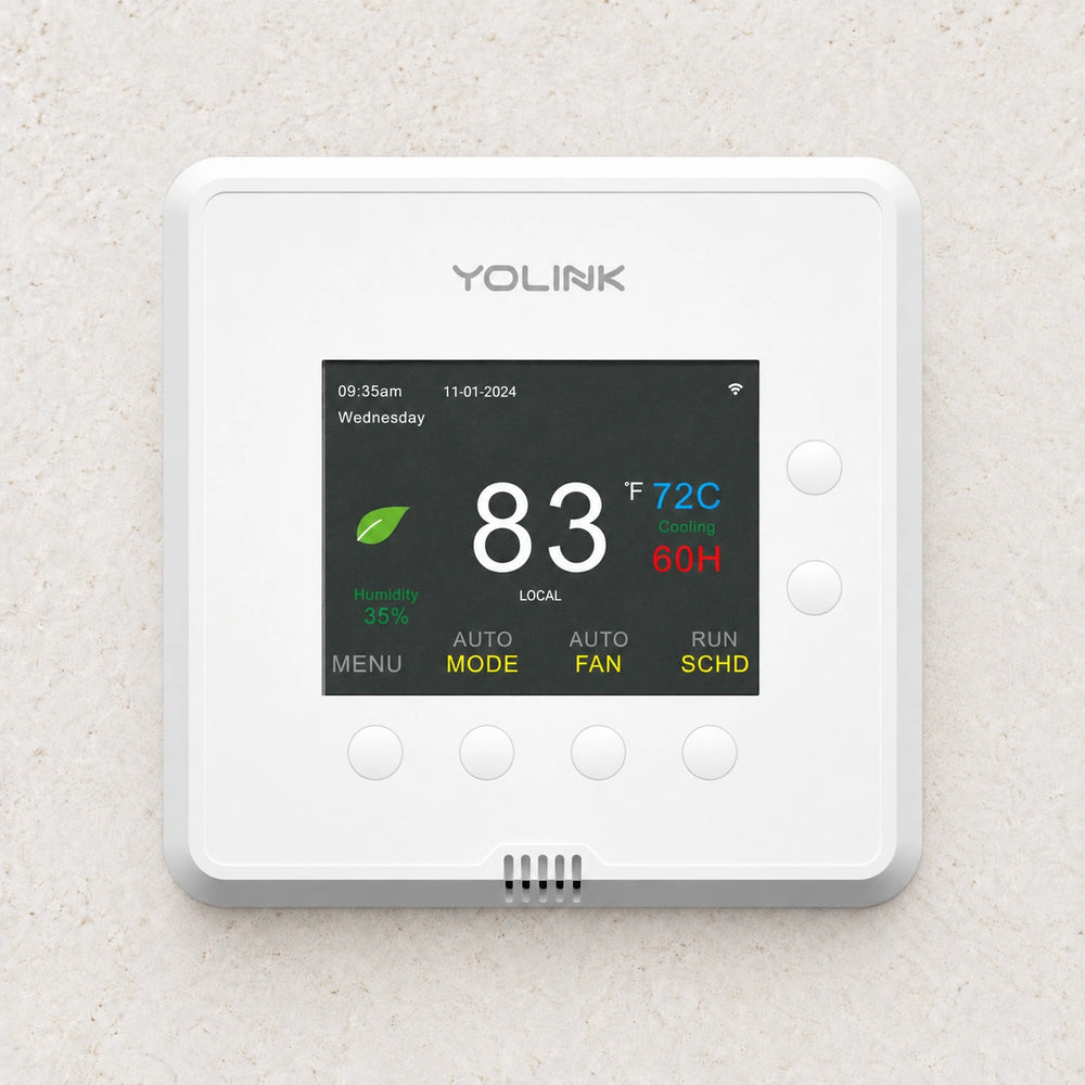 YoLink Thermostat, Heat Pump Compatible — product-only photograph