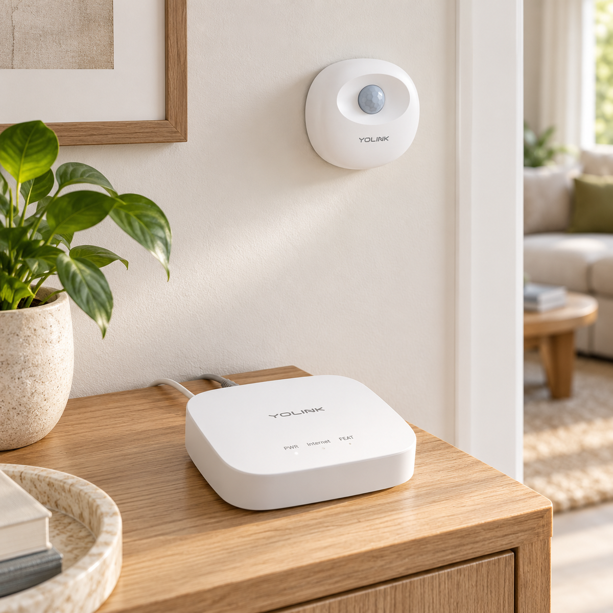 YoLink Indoor Motion Sensor Starter Kit — representative natural-use view