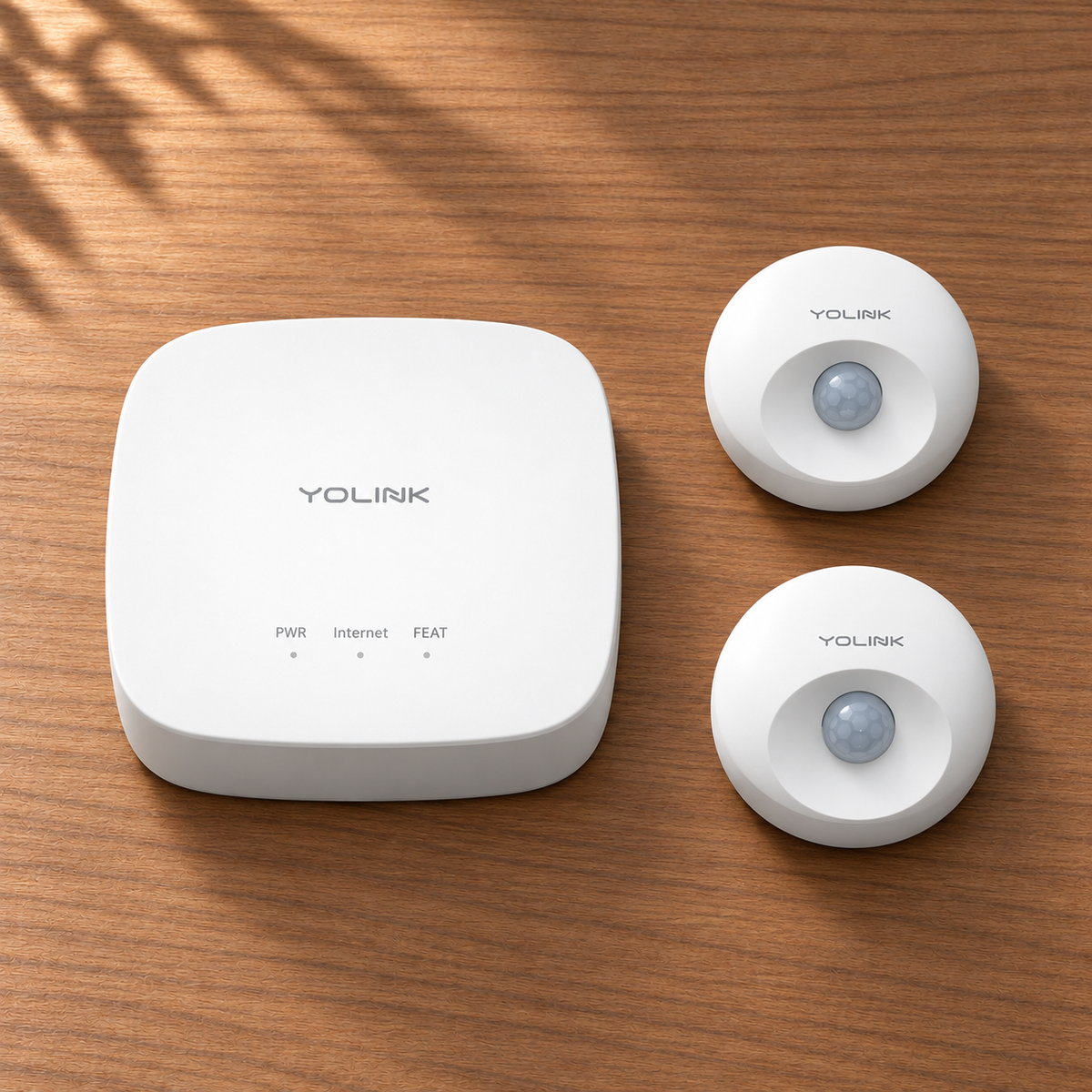 YoLink Indoor Motion Sensor Starter Kit — arranged main components