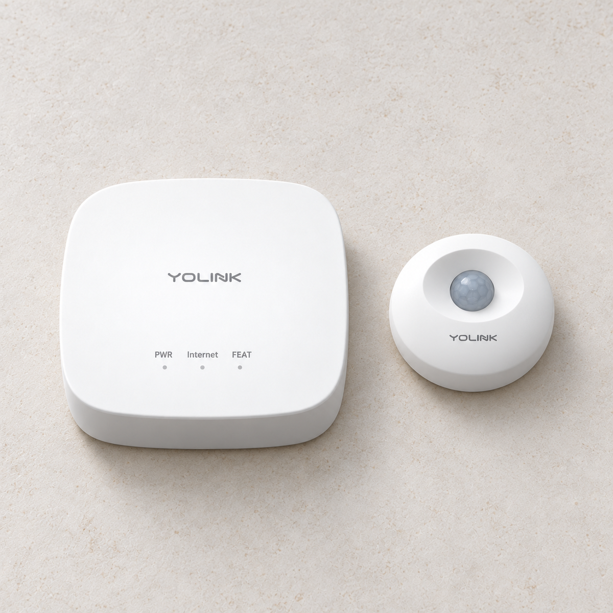 YoLink Indoor Motion Sensor Starter Kit — arranged main components