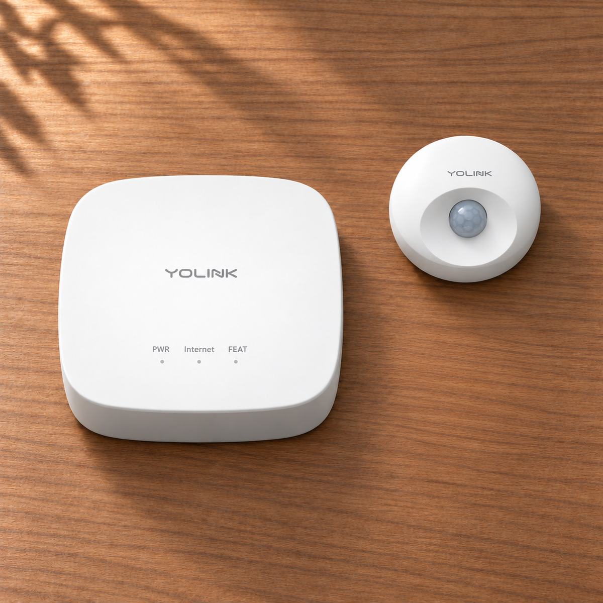 YoLink Indoor Motion Sensor Starter Kit — arranged main components
