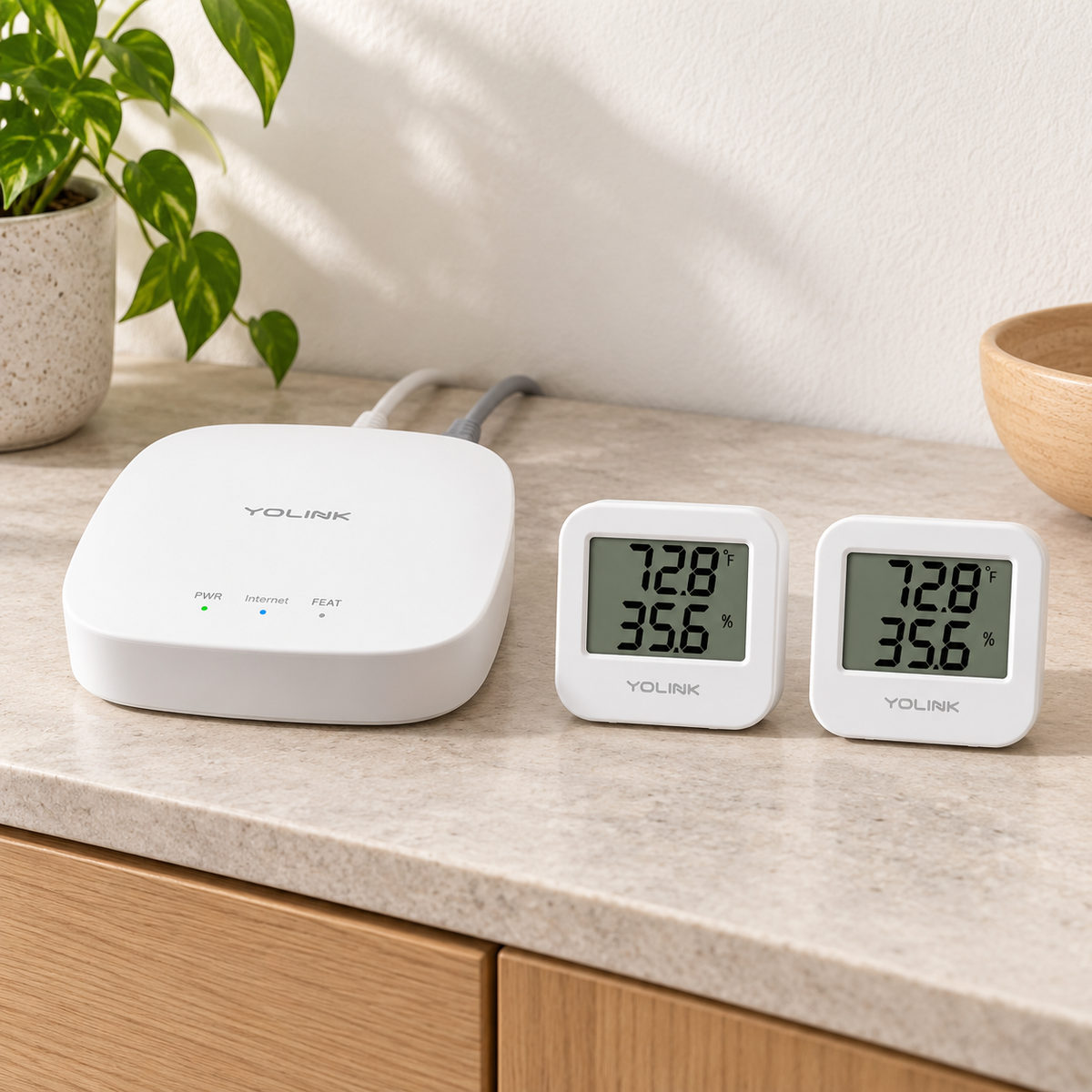 YoLink Temperature & Humidity Sensor Starter Kit — representative natural-use view