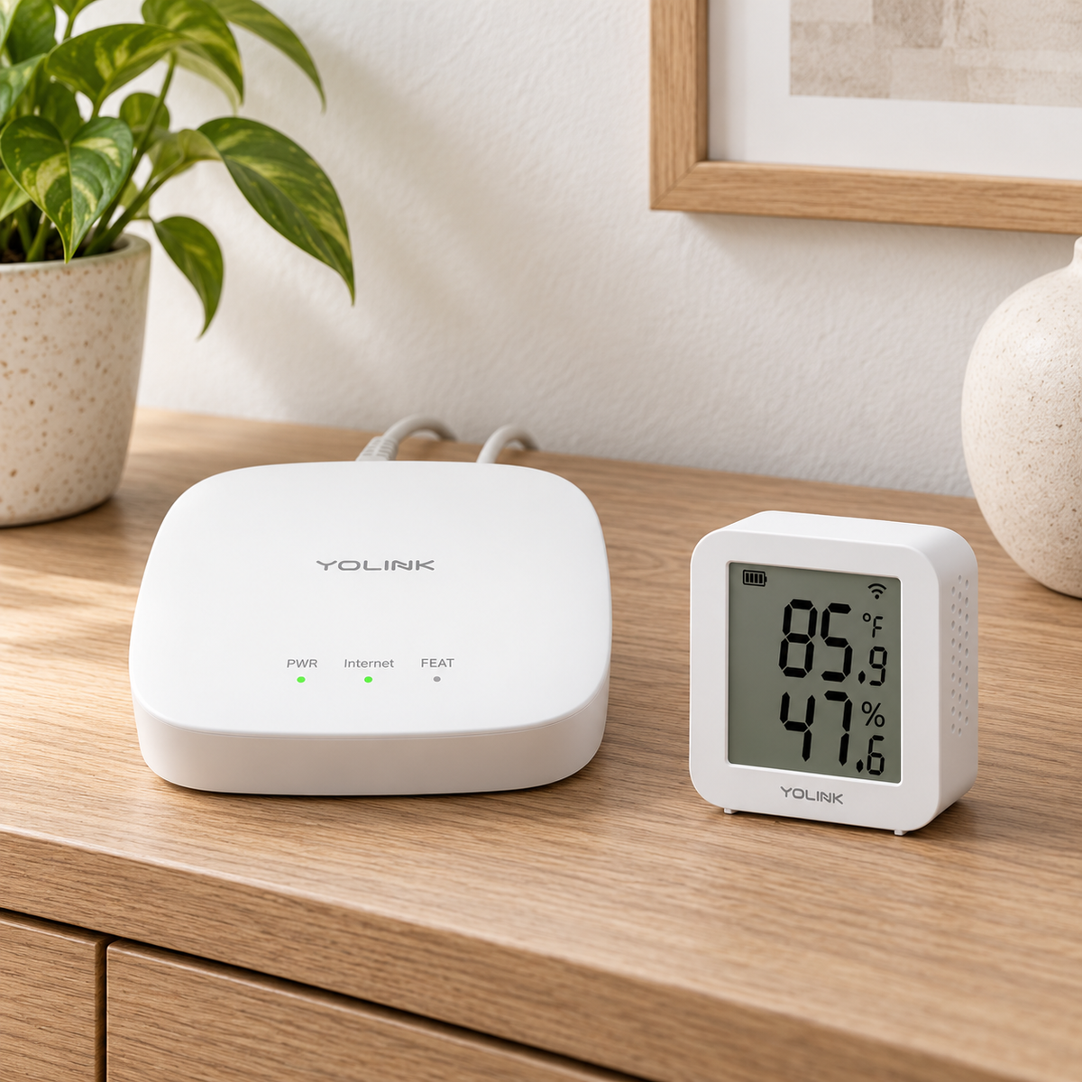 YoLink X3 Temperature & Humidity Sensor Starter Kit — representative natural-use view