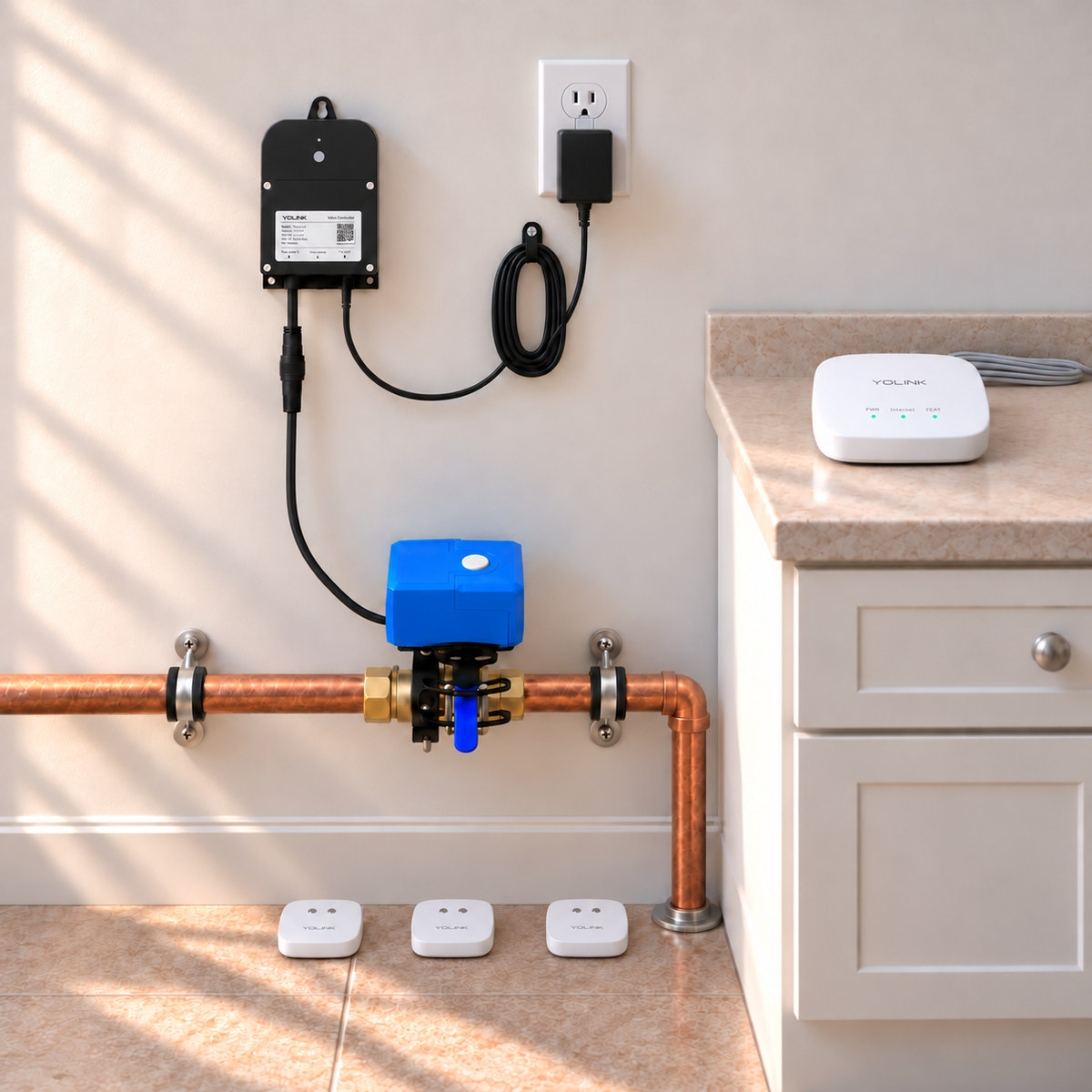 YoLink Valve Controller 2 Kit with Bulldog Valve Robot — representative natural-use view