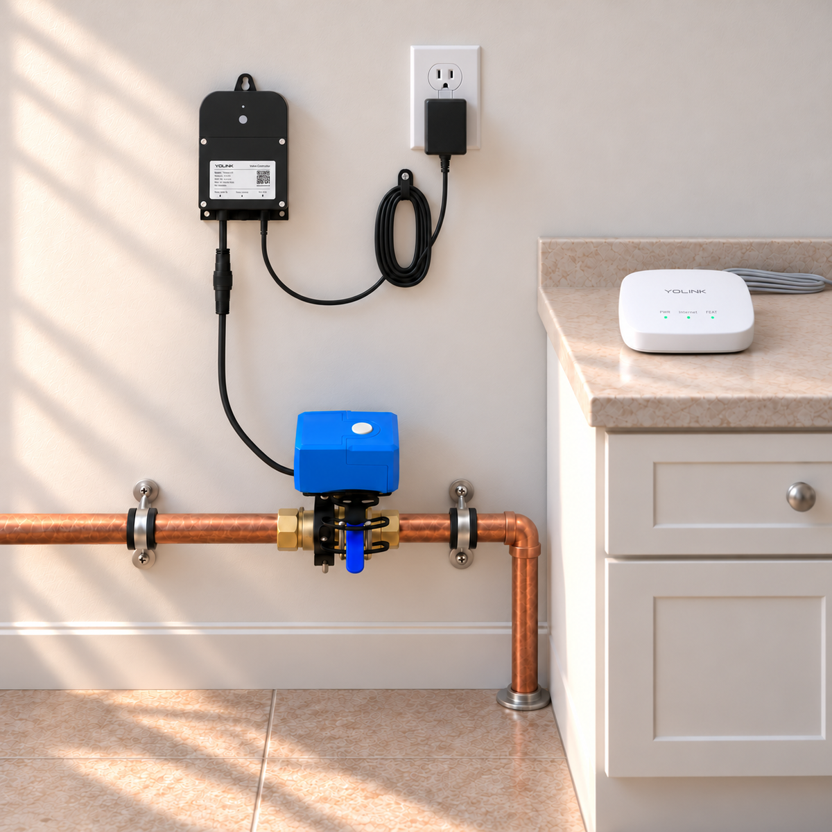 YoLink Valve Controller 2 Kit with Bulldog Valve Robot — representative natural-use view