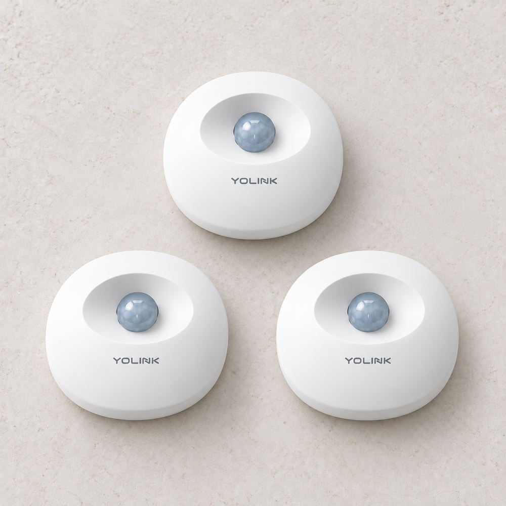 YoLink Indoor Motion Sensor, 3-Pack — arranged main components