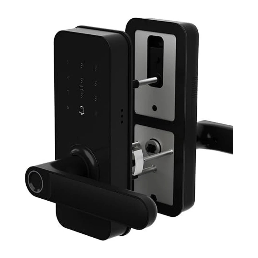 YoLink Smart Lever Lock with Fingerprint — product-only photograph