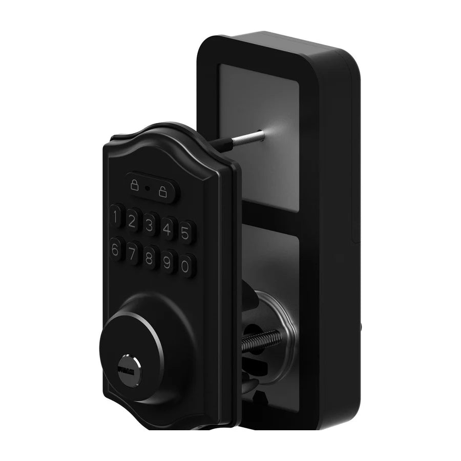YoLink Smart Deadbolt Lock with Keypad Black — product-only photograph