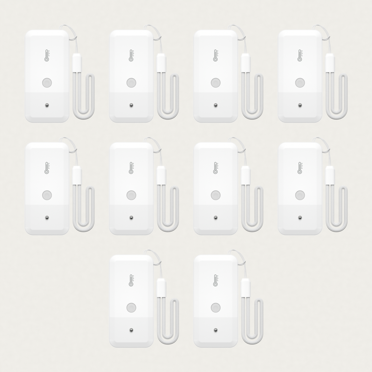 YoLink Temperature Sensor YS8017, 10-Pack — arranged main components