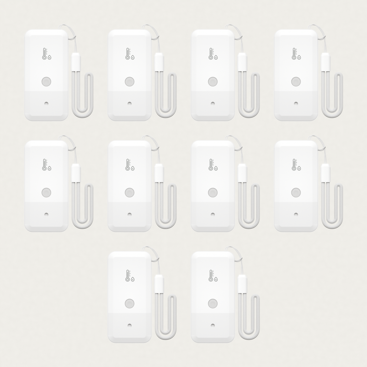 YoLink Temperature & Humidity Sensor YS8007, 10-Pack — arranged main components