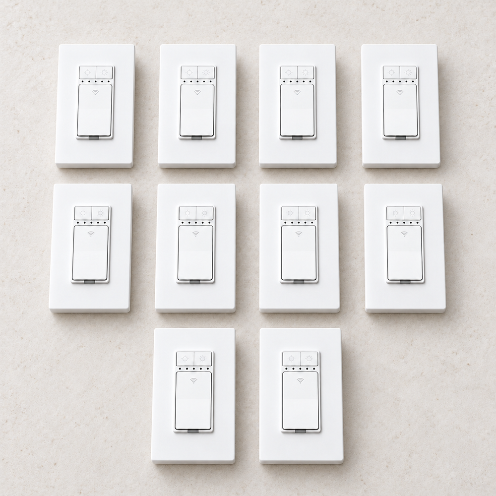 YoLink Dimmer Switch, 10-Pack — arranged main components