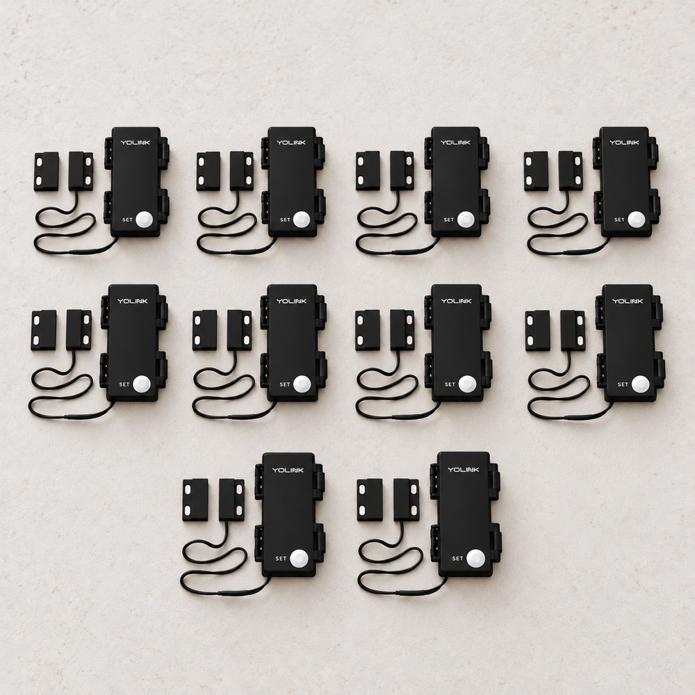 YoLink Outdoor Contact Sensor, 10-Pack — arranged main components