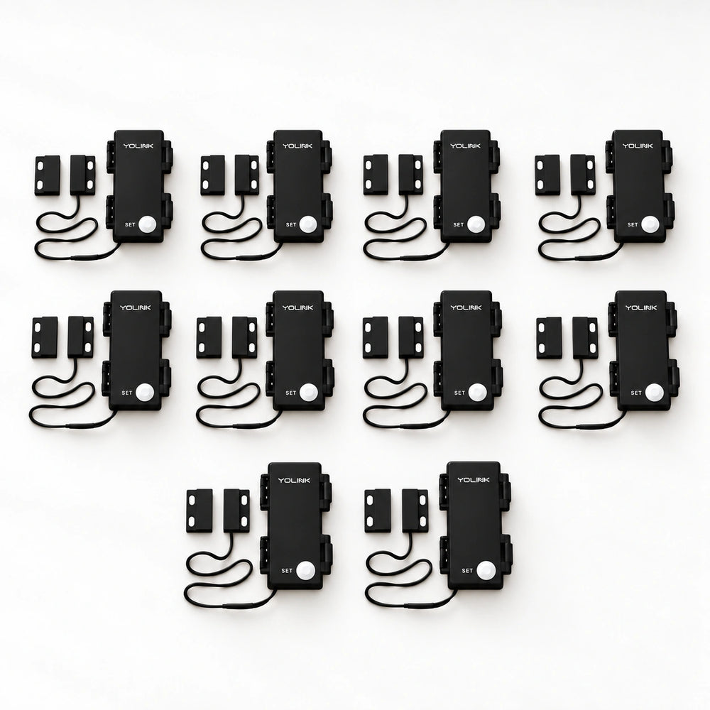 YoLink Outdoor Contact Sensor, 10-Pack — arranged main components