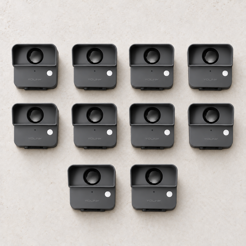 YoLink Outdoor Motion Sensor, 10-Pack — arranged main components