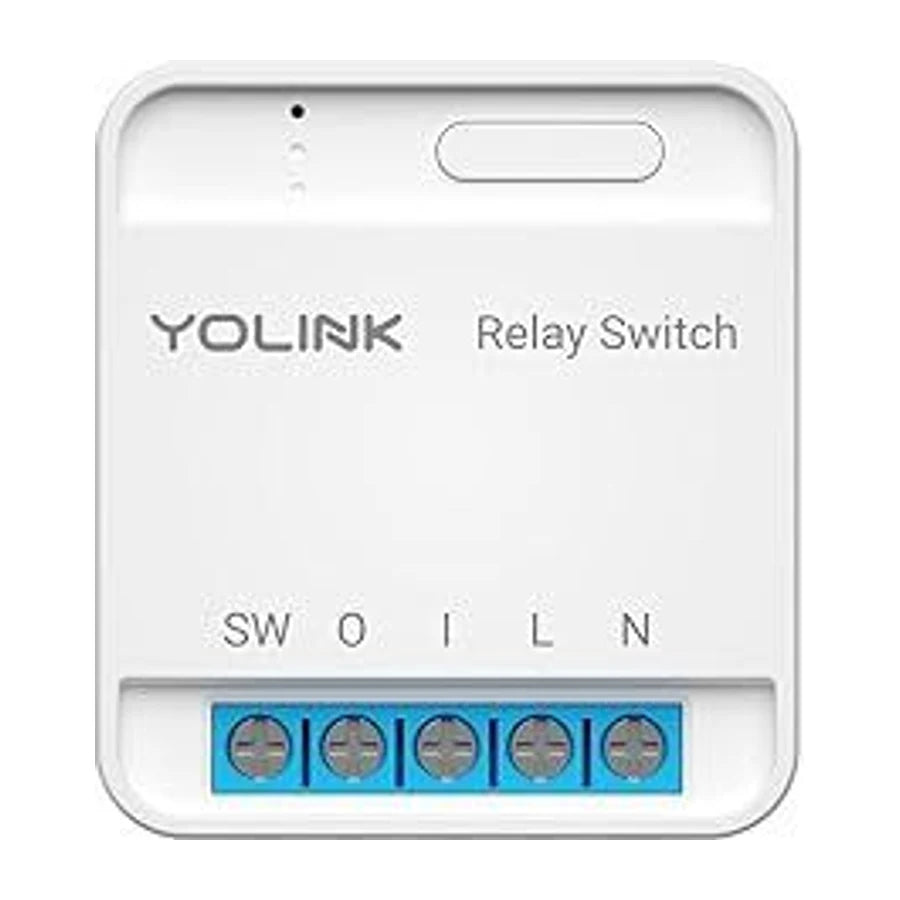 YoLink Relay Switch for Indoor Lighting, Any Home Appliances, Electric Circuits, Office Equipment up to 15A, Real-Time Power Monitor, App Push, Email, SMS, Alexa, Google, IFTTT, HA