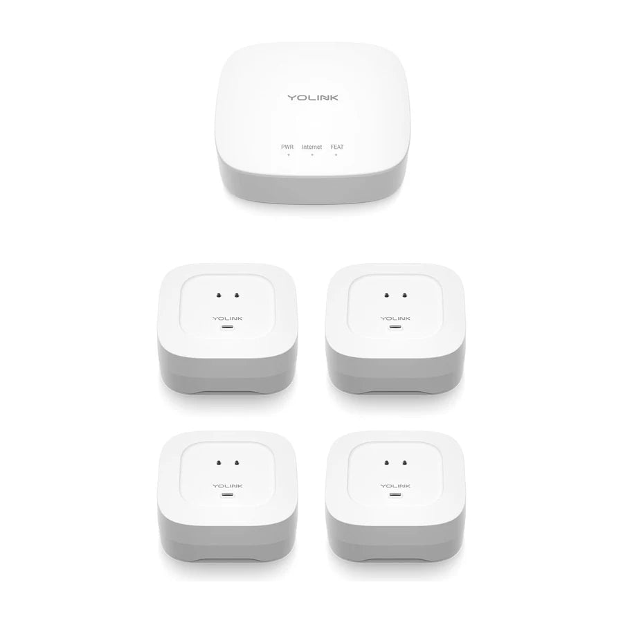 Water Leak Detection Starter Kit: Hub & Four Water Leak Sensors 4