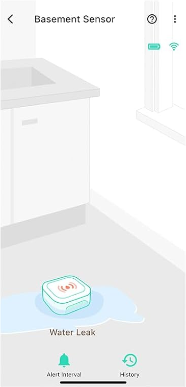 YoLink Water Leak Sensor 4 Starter Kit — Hub + 4 Sensors — YoLink app: Water-leak status, alert interval and history