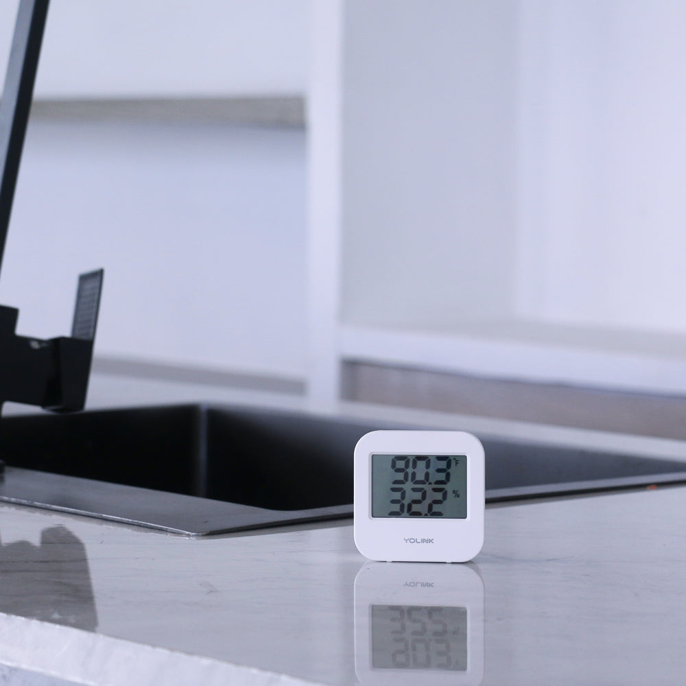YoLink Temperature & Humidity Sensor in a natural home setting