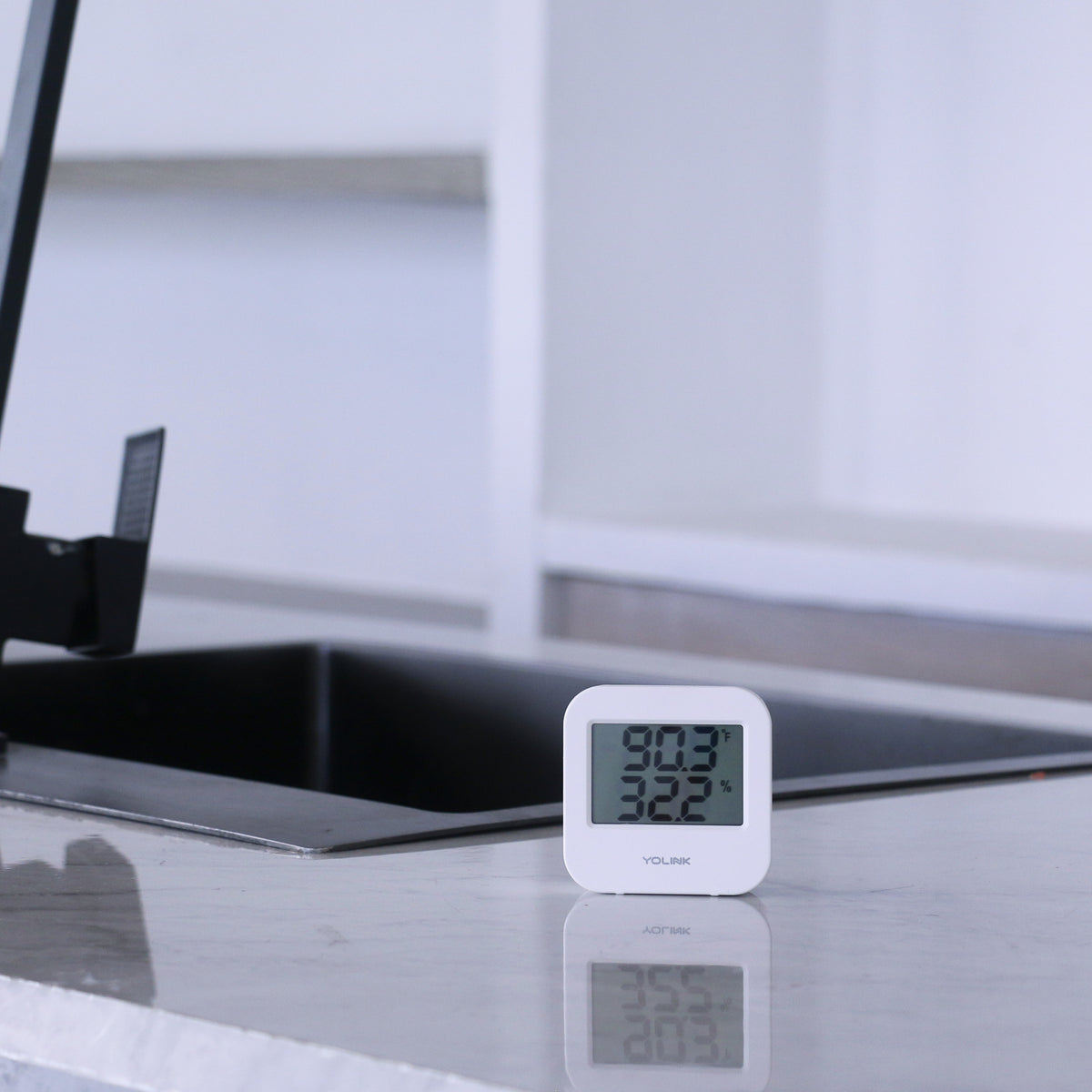 YoLink Temperature & Humidity Sensor in a natural home setting