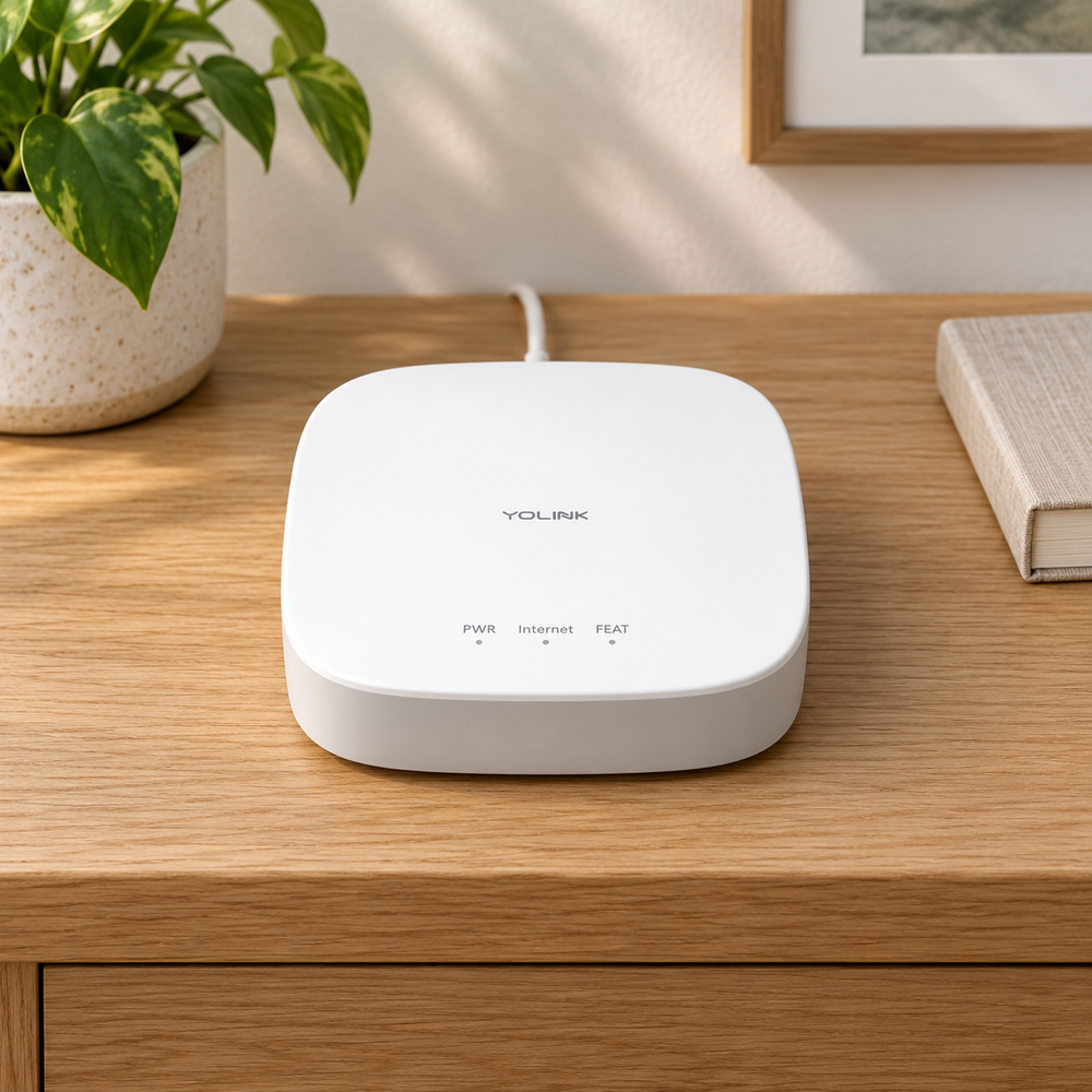 YoLink Hub in a natural home setting