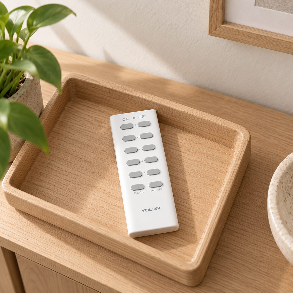 YoLink Remote Controller in a natural home setting