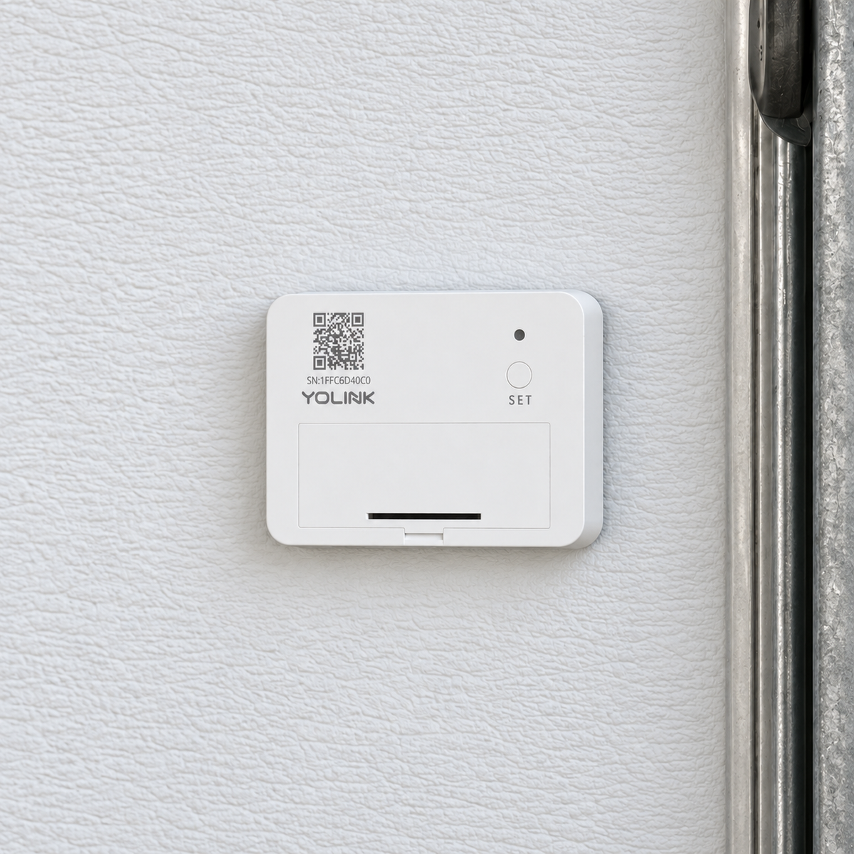 YoLink Garage Door Sensor in a natural installed setting