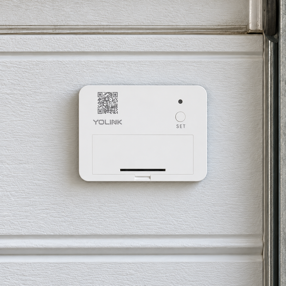 YoLink Garage Door Sensor in a natural home setting