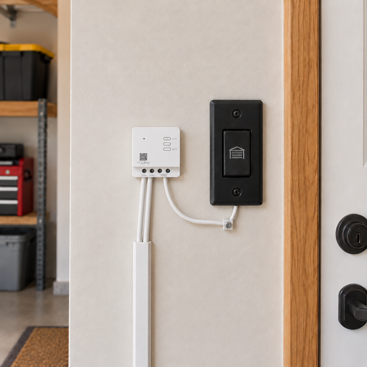 YoLink Garage Door Controller 1 in a natural home setting