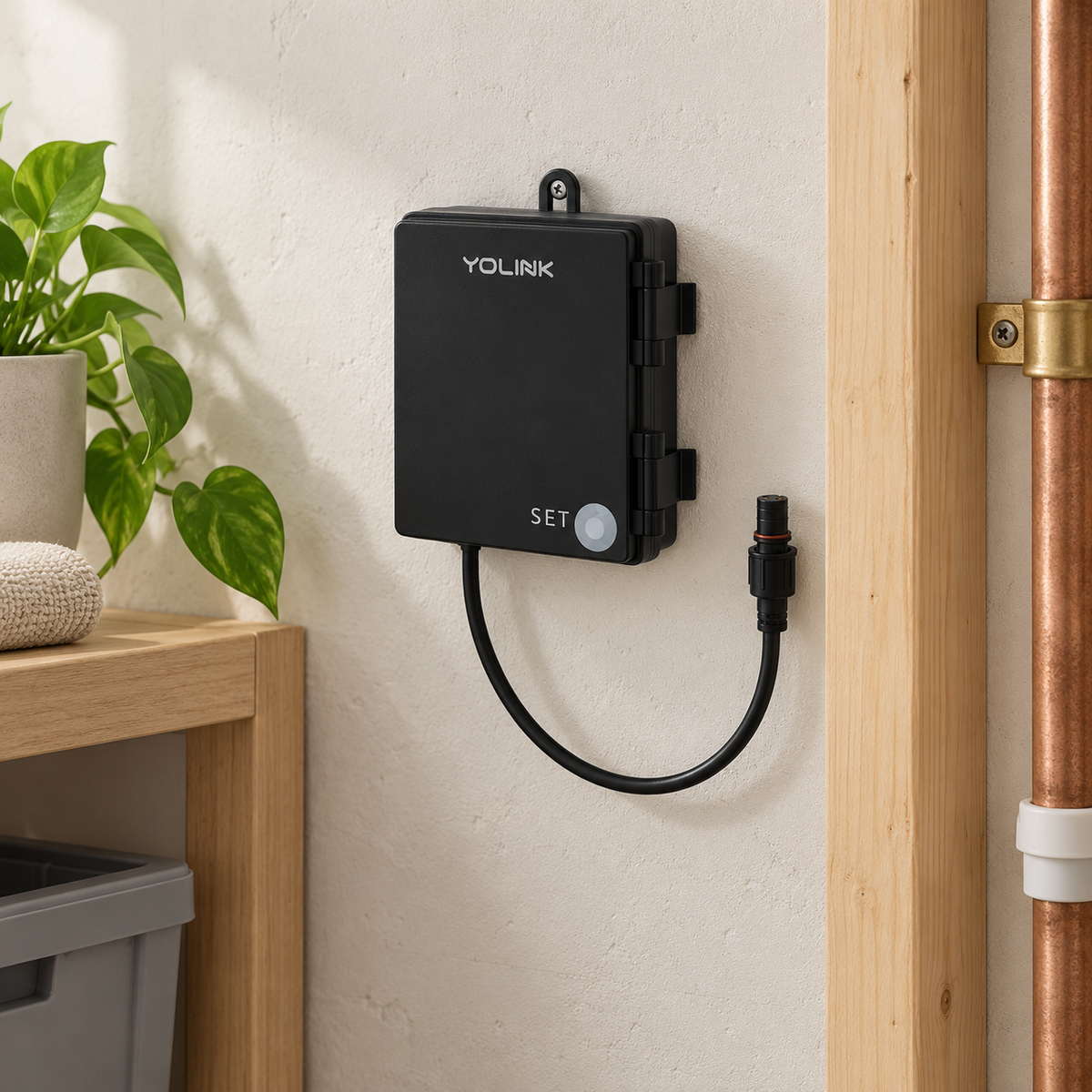 YoLink Water Valve Controller in a natural home setting